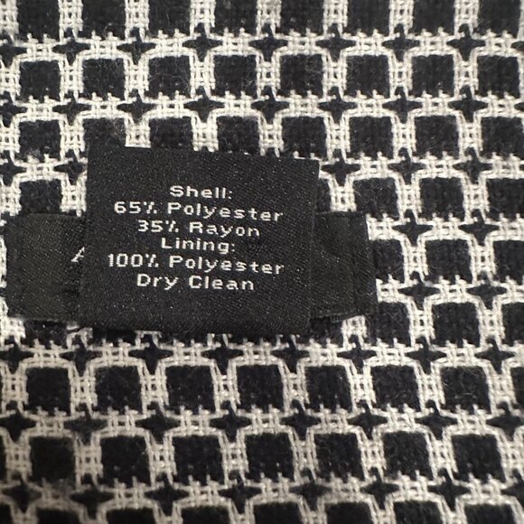 ANN TAYLOR WOMENS BLACK AND WHITE SKIRT SIZE 6 - Picture 4 of 7
